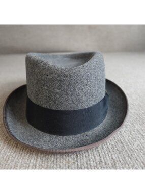 Goorin Bros Hat Large Gray Fedora Slick Carter 100% Wool Made in USA